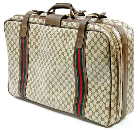 gucci suitcase vintage|vintage Gucci overnight bag.